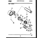 Frigidaire DE6420RW2 blower and drive parts diagram