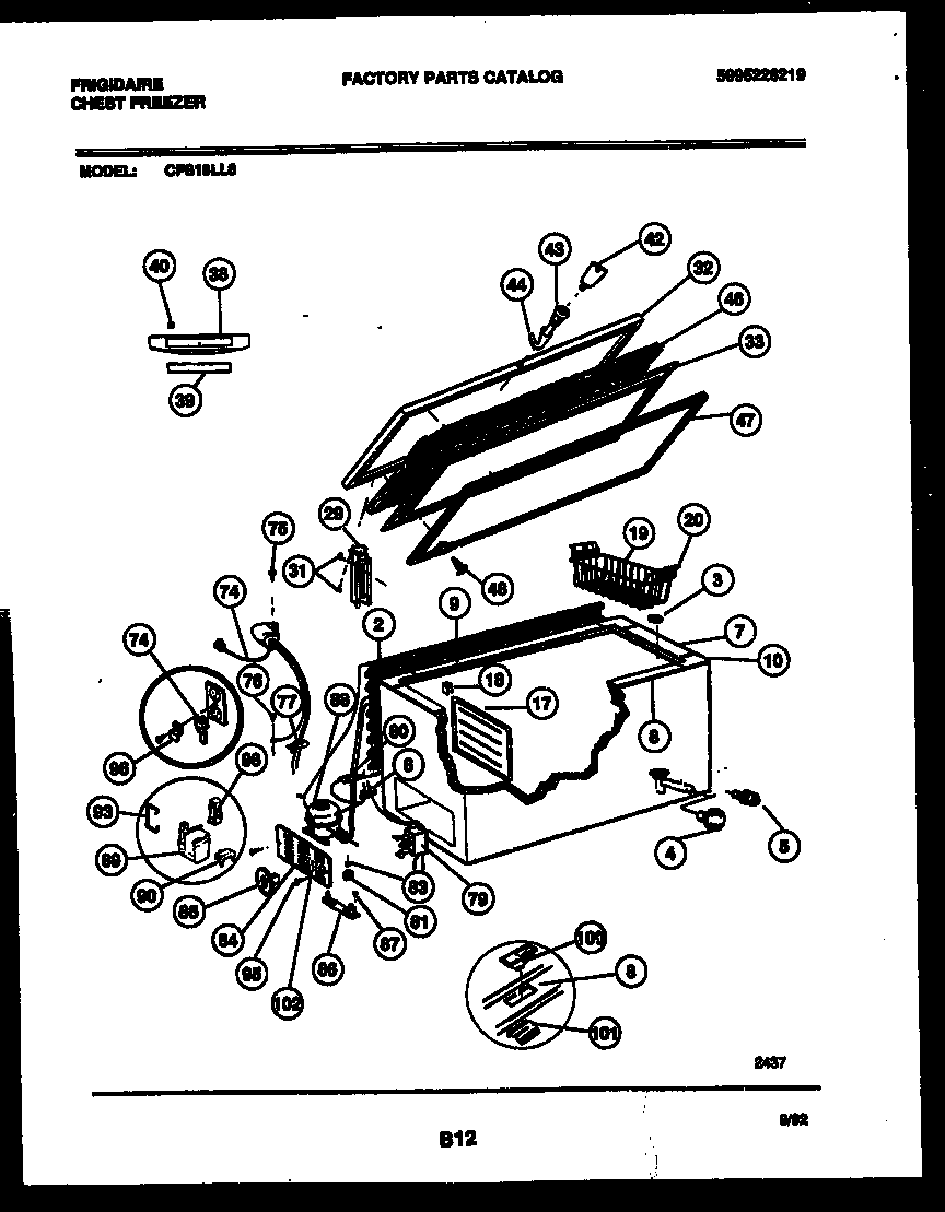Chest freezer parts