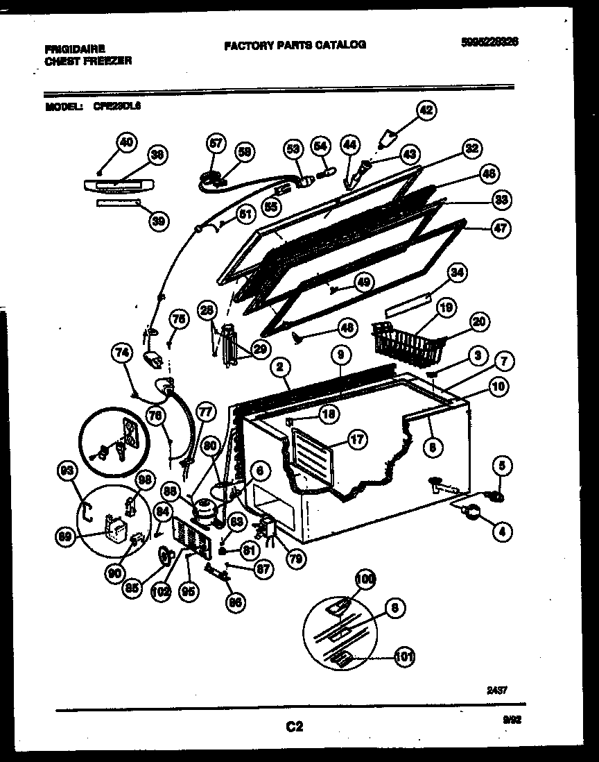 Chest freezer parts