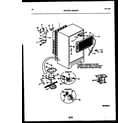Frigidaire FPG21TPLW0 system and automatic defrost parts diagram