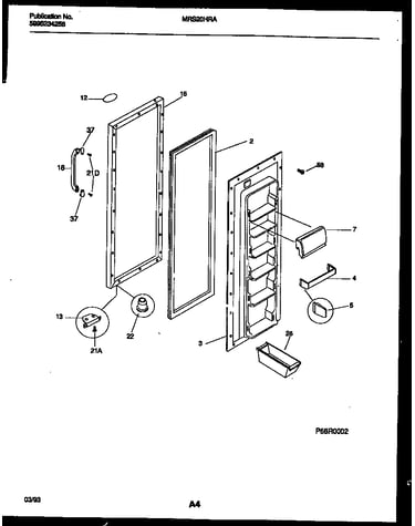Refrigerator door parts
