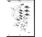 Universal/Multiflex (Frigidaire) MRS20HRAW1 shelves and supports diagram