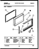 Upper oven door parts