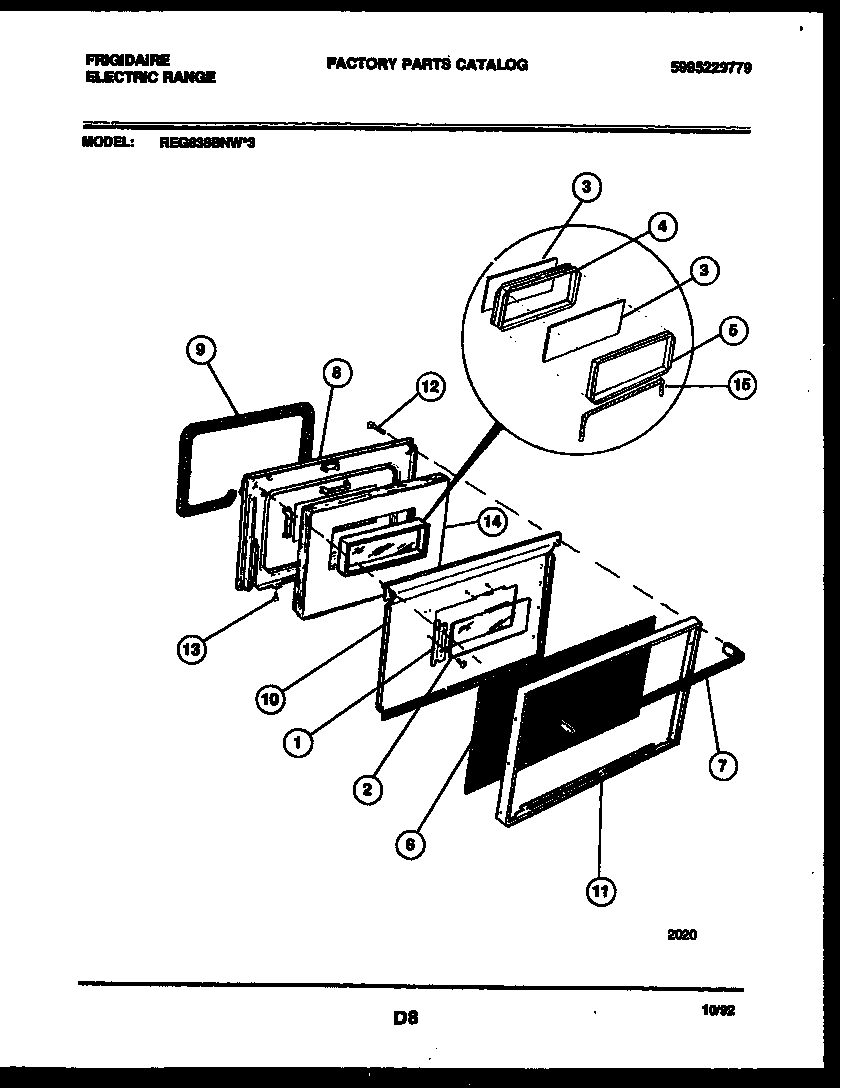 LOWER OVEN DOOR PARTS