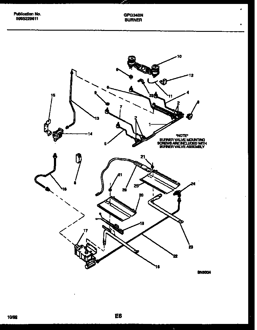 BURNER, MANIFOLD AND GAS CONTROL