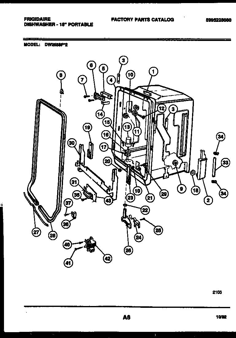 TUB AND FRAME PARTS