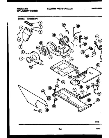 Motor, blower and cabinet parts