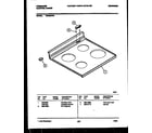 Frigidaire RS33BNW3 cooktop parts diagram