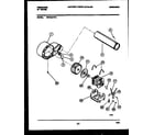 Frigidaire DE7400PW2 blower and drive parts diagram