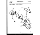 Frigidaire DEDFW4 blower and drive parts diagram