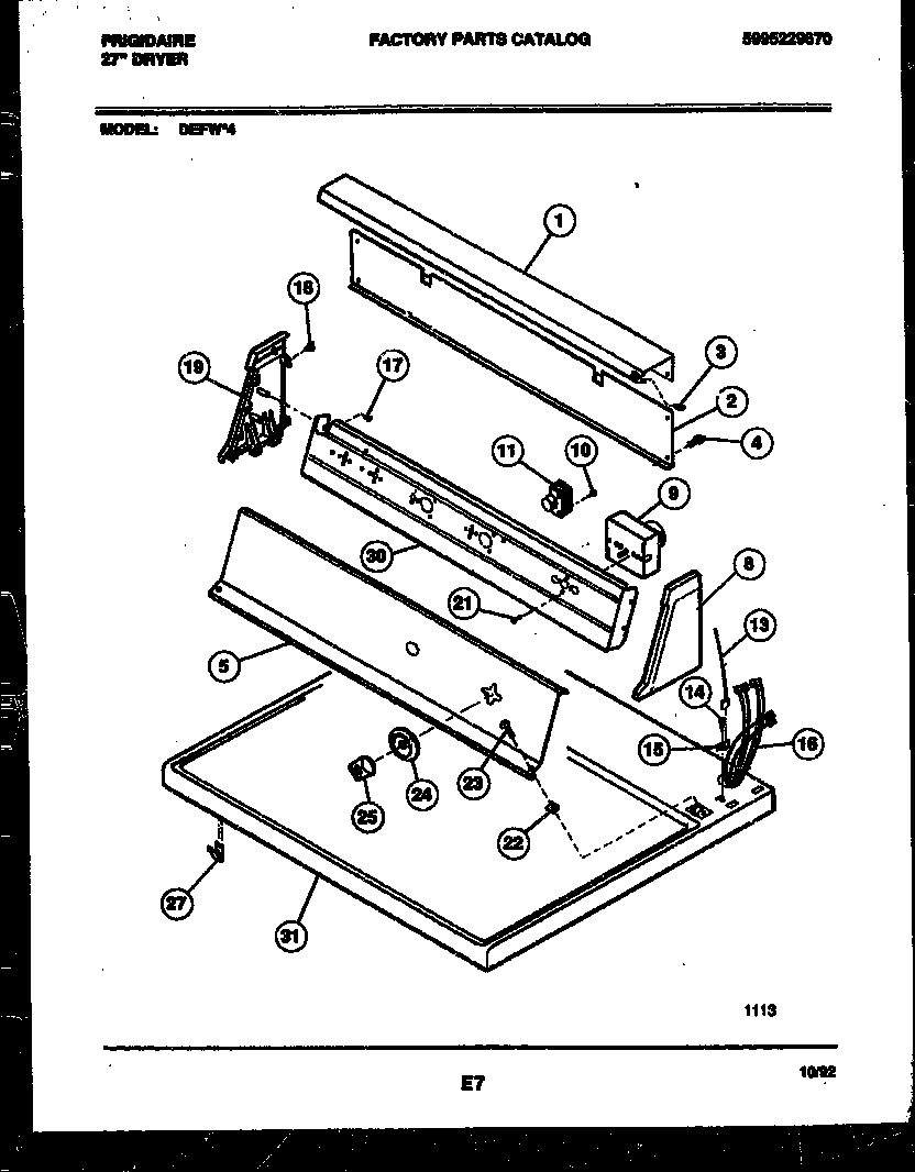 CONSOLE AND CONTROL PARTS