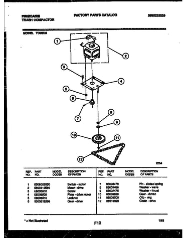 Motor and drive parts