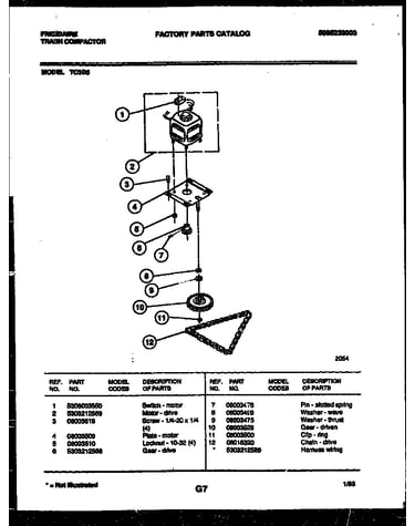 Motor and drive parts