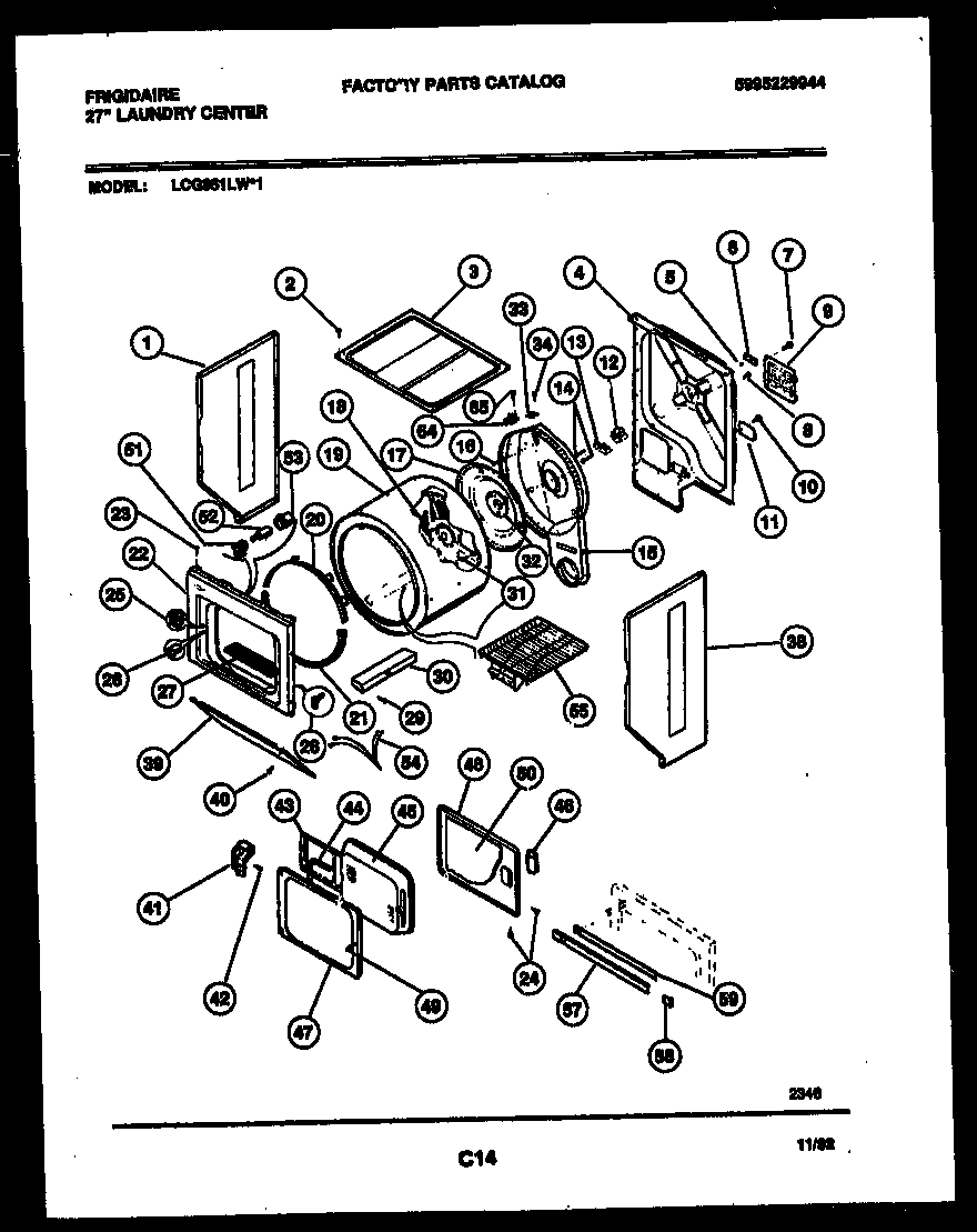 Cabinet and component parts