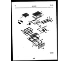 Universal/Multiflex (Frigidaire) MRT18CHCW0 shelves and supports diagram