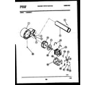 Frigidaire DG6900RW1 blower and drive parts diagram