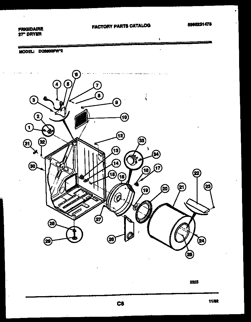 Cabinet and component parts
