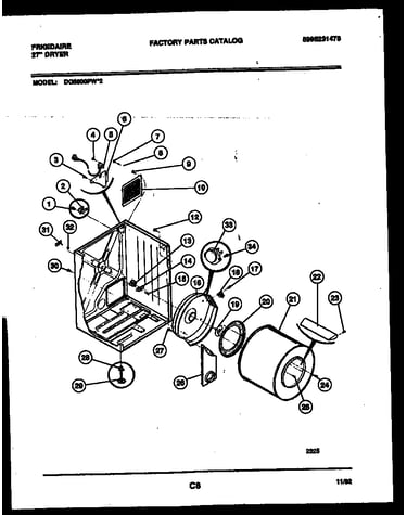 Cabinet and component parts