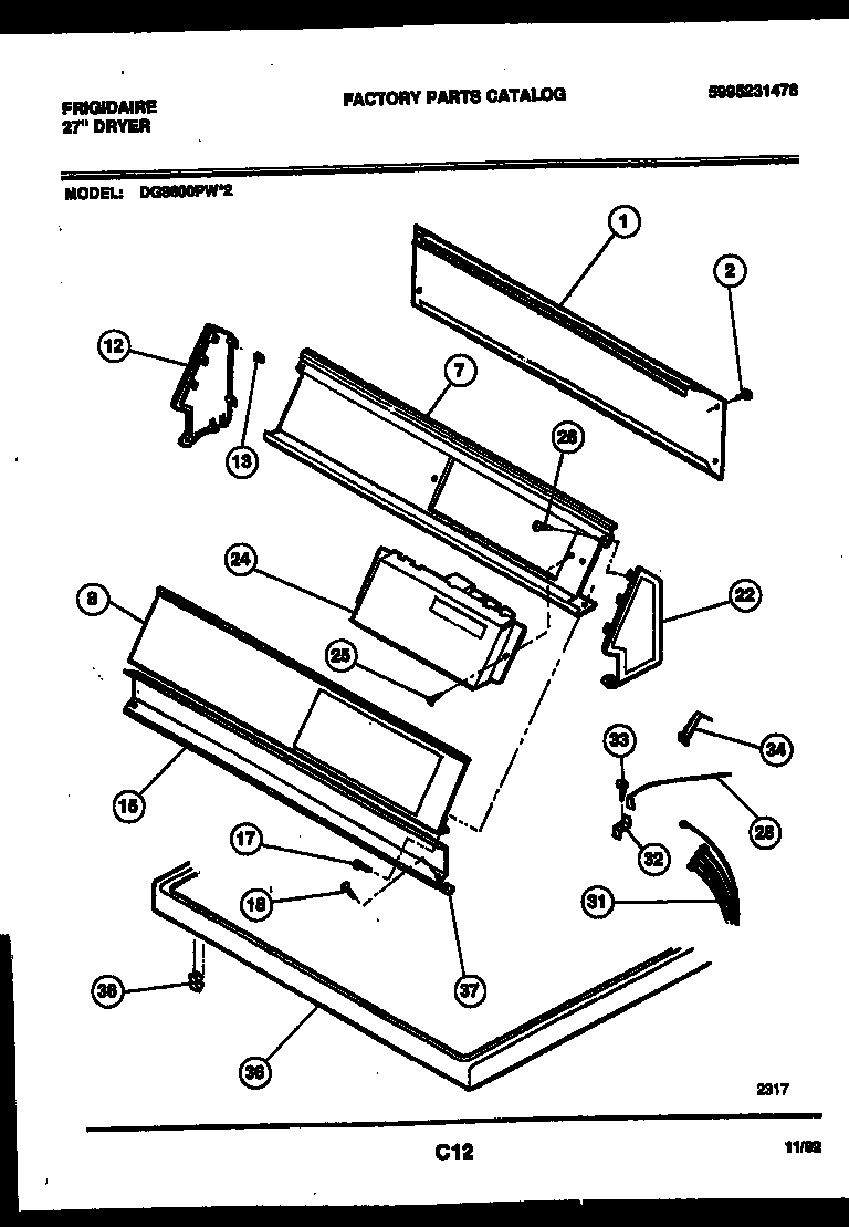 Console and control parts