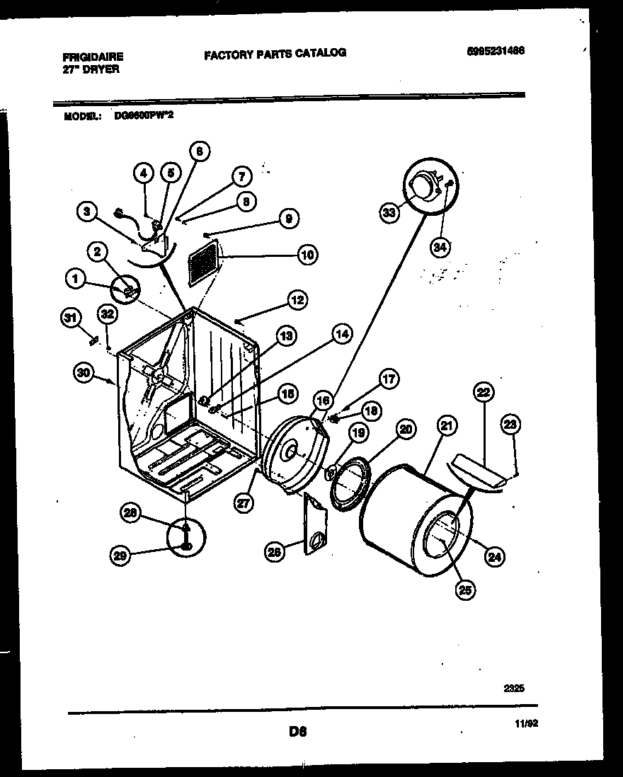 CABINET AND COMPONENT PARTS