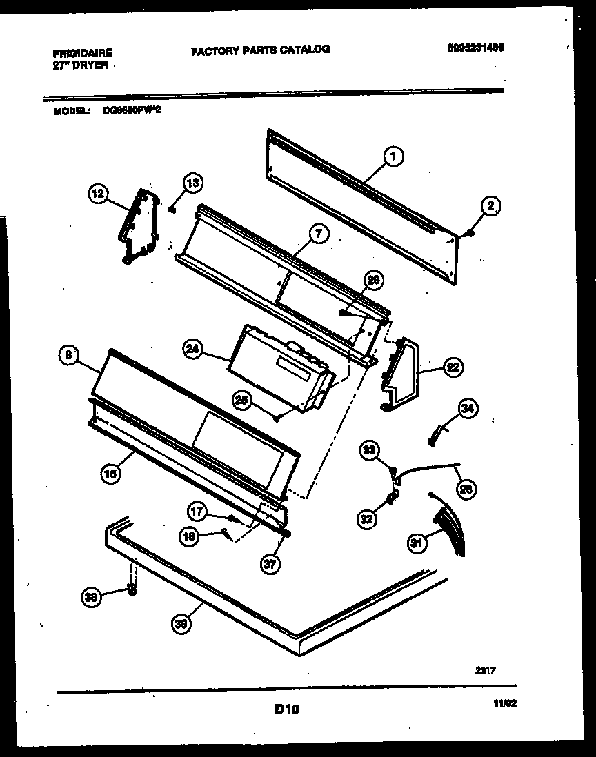 CONSOLE AND CONTROL PARTS