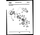 Frigidaire DG7400PW2 blower and drive parts diagram