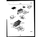Frigidaire FPI14TPW1 shelves and supports diagram