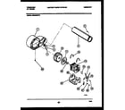 Frigidaire DE8600PW2 blower and drive parts diagram