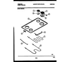 Frigidaire RG533NW3 cooktop and broiler parts diagram