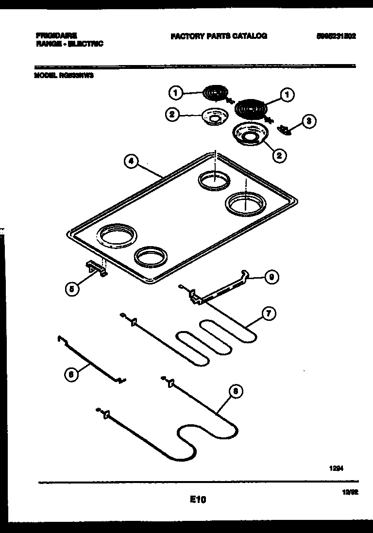 Cooktop and broiler parts