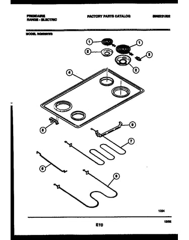 Cooktop and broiler parts