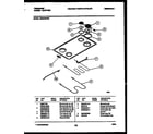 Frigidaire REG533NW3 cooktop and broiler parts diagram