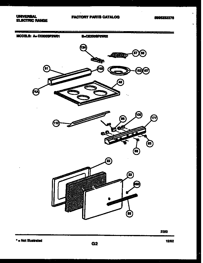 BACKGUARD, COOKTOP AND DOOR PARTS