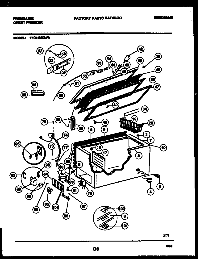 Chest freezer parts