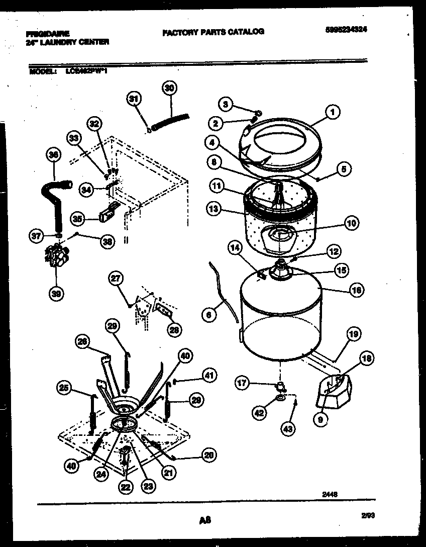 TUBS, WATER VALVE AND LID SWITCH