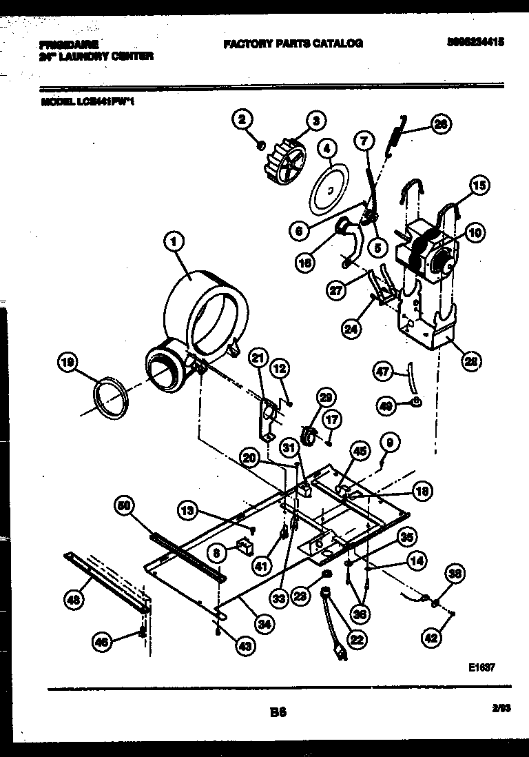 Dryer motor, blower and belt
