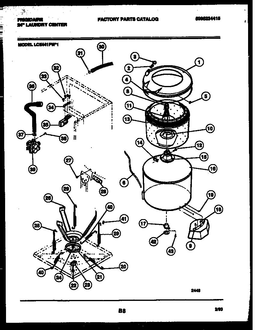 TUBS, WATER VALVE AND LID SWITCH