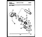 Frigidaire DE6900RW2 blower and drive parts diagram