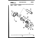 Frigidaire DEISFW5 blower and drive parts diagram