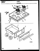 Cooktop and drawer parts