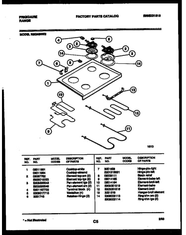 Cooktop and broiler parts
