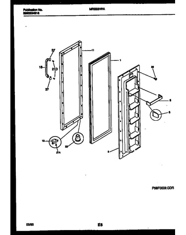 Freezer door parts