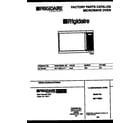 Frigidaire MCT1380A1 front cover diagram