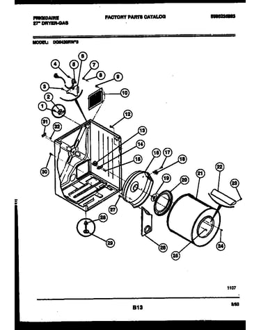 Cabinet and component parts