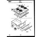 Frigidaire FEF357BAWA cooktop and broiler drawer parts diagram