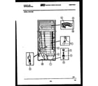 Frigidaire FCDF135E2 system and automatic defrost parts diagram