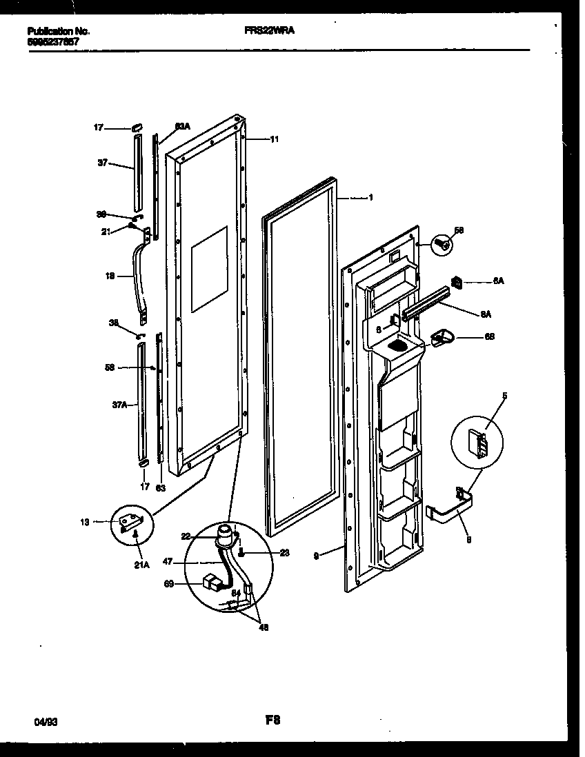 Freezer door parts