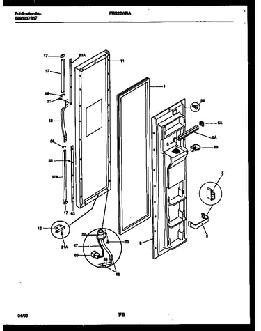 Freezer door parts