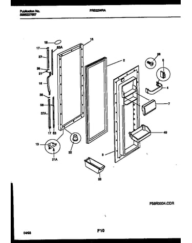 Refrigerator door parts