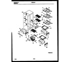Frigidaire FRS22WRAW1 shelves and supports diagram